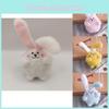 Adorable Pink Long-eared Bunny Keychain Plush Toy Cute Animal Pendant