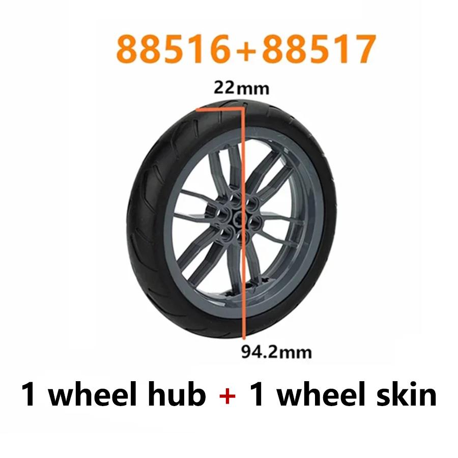 1Pcs Technical Tire & Wheel Hub Building Blocks Compatible with MOC Car Truck Parts