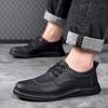 Новая мужская деловая повседневная кожаная обувь, модная мужская обувь, износостойкая спортивная обувь с мягкой подошвой, одинарная обувь, кеды