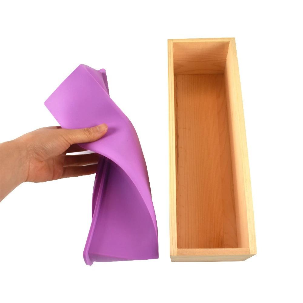 Прямоугольная форма для хлеба с деревянной коробкой и крышкой, форма для тостов, форма для мыла DIY из силикона, торт