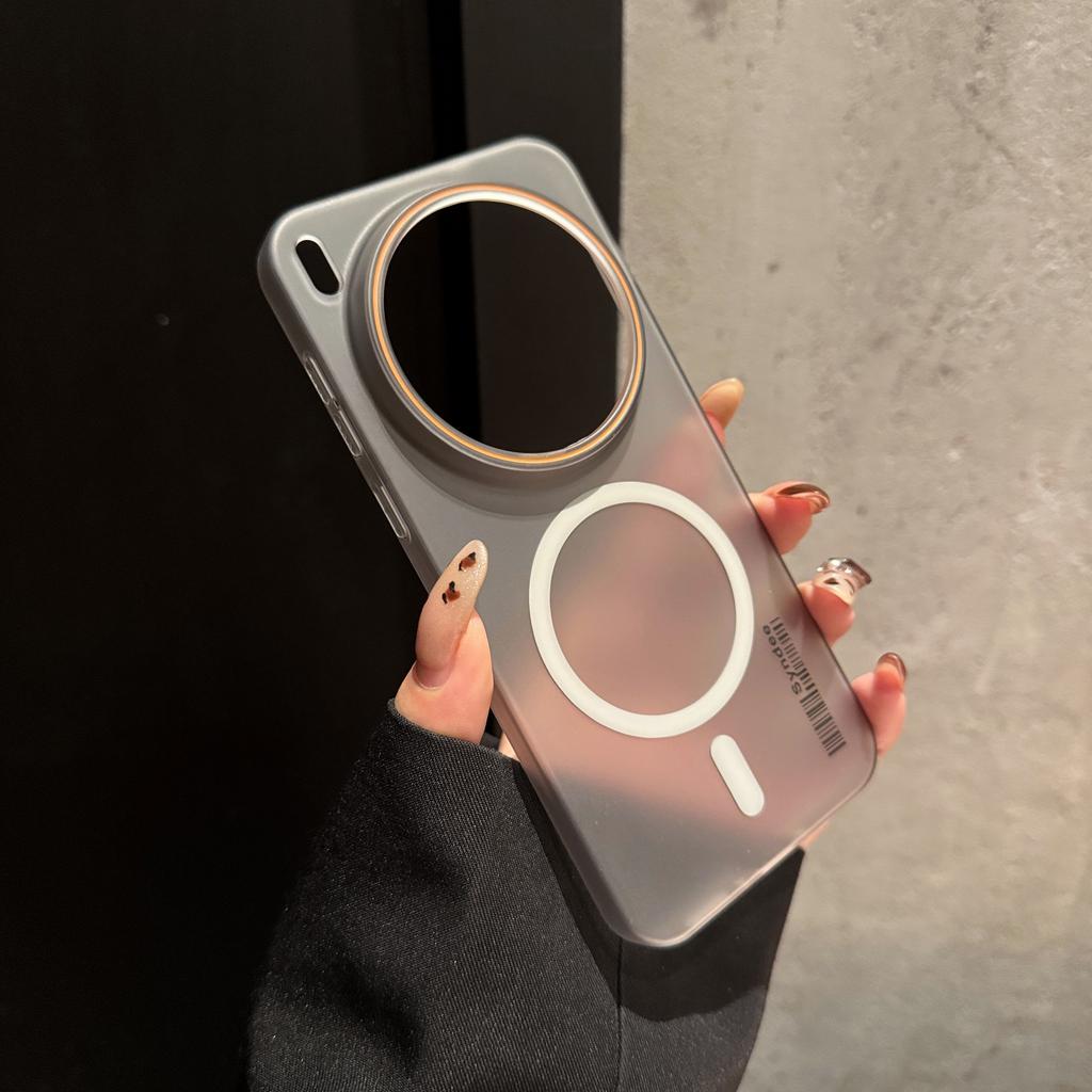 Ультратонкая матовая полоска для штрих-кода для чехла MagSafe для VIVO X300 X200 Ultra X100 X90 X80 S Pro Mini Полупрозрачная магнитная жесткая поликарбонатная крышка