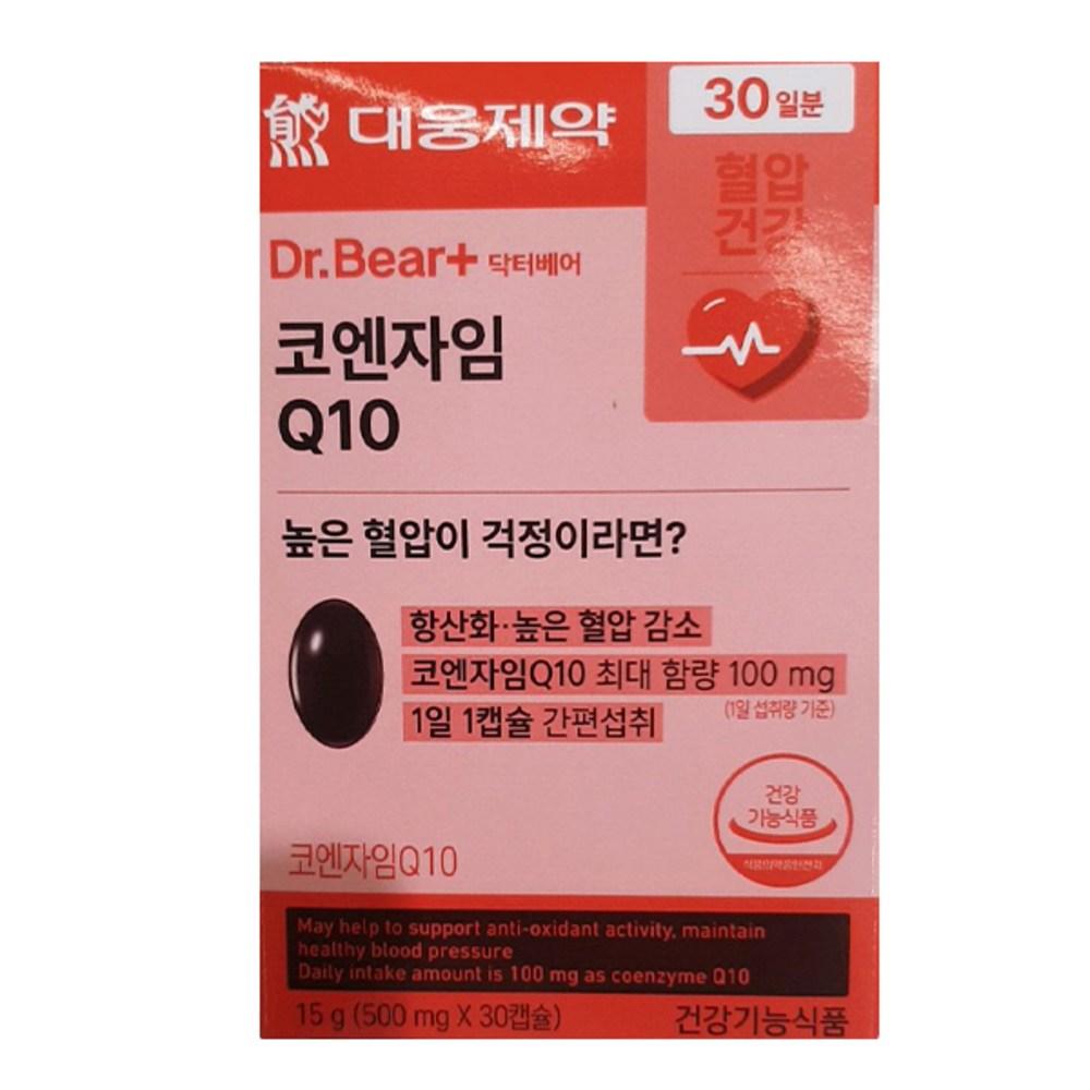 Daewoong Pharmaceutical Коэнзим Q10, 30-дневный запас, 30 таблеток, 1 шт.