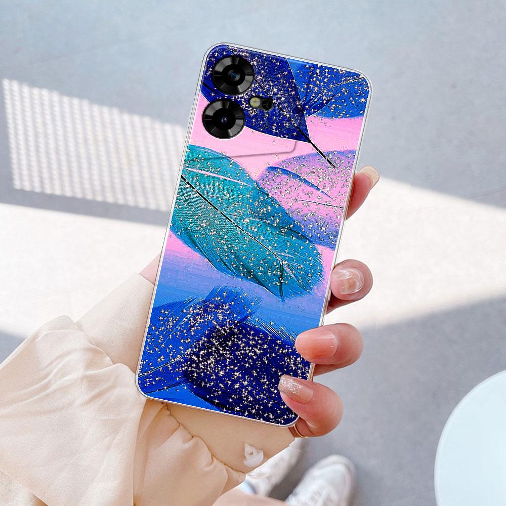 Чехол-крышка для Tecno Pova Neo 3 Прозрачные чехлы для Tecno Pova 5 Прозрачный силикон Мягкий ТПУ Чехол для Tecno Pova 4 4 Pro Pova 2 3 Funda