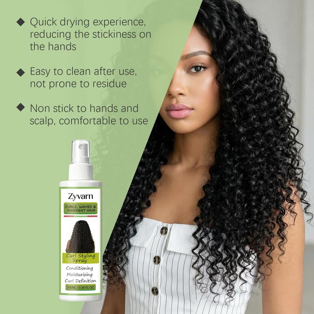 Curly hair styling spray