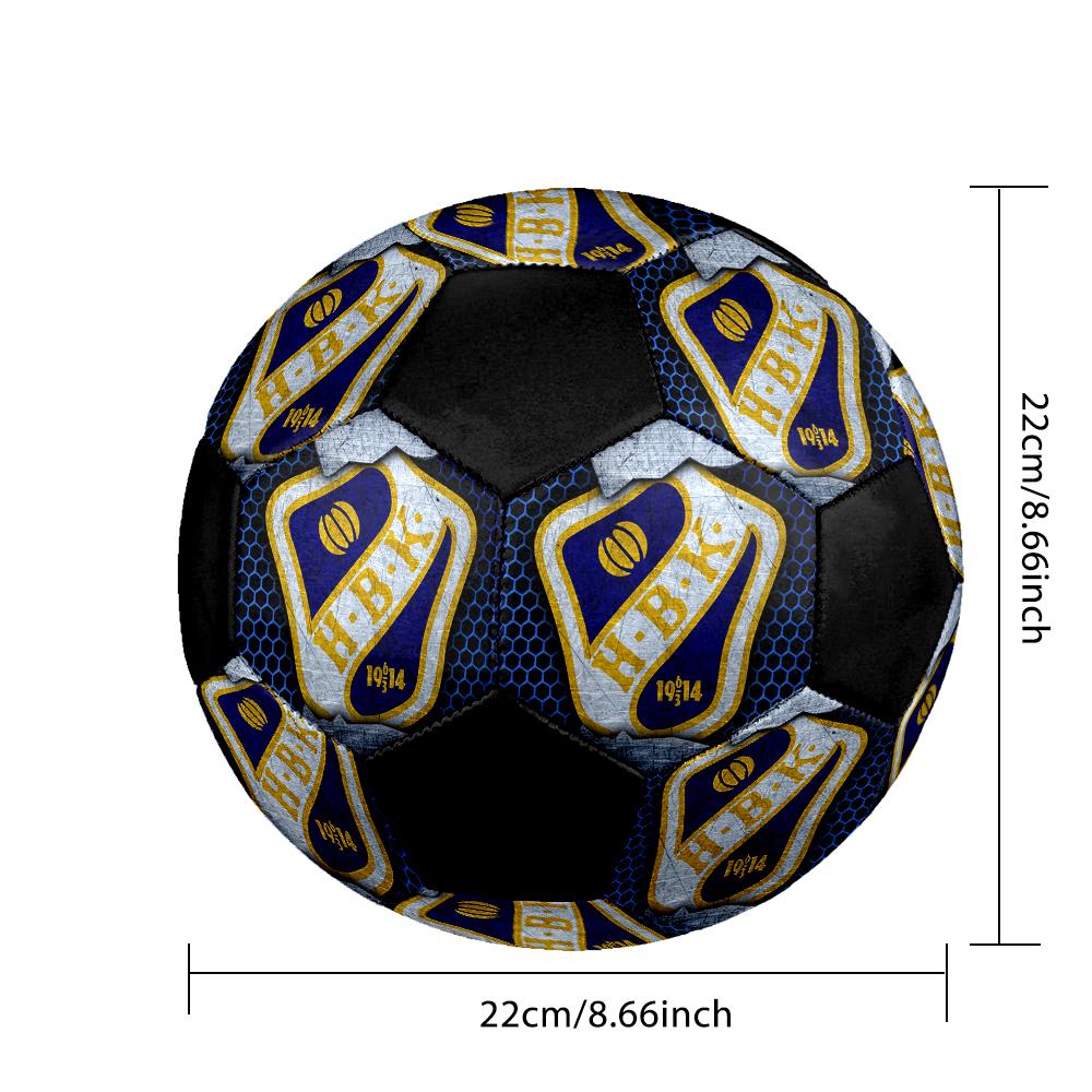 SIZE 5 Halmstads BK Soccer Ball Colorful All Ages Machine Stitched PVC Competition Ready Durable High-Bounce