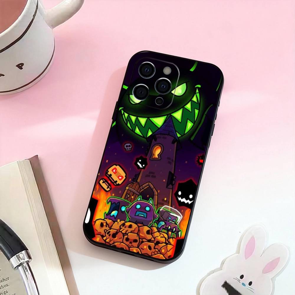 Чехол для телефона G-Geometry Dash Game Силиконовый Мягкий Для IPhone 17,16,15,14,13,12,11,XS,Plus Pro Max