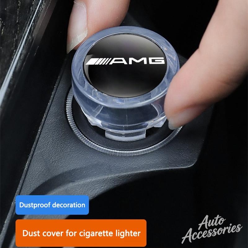 HXA1 Car Cigarette Lighter Plug Cover Decoration DustProof Cap For Mercedes Benz AMG GLE CLS GLC CLA GLA GLK W205 C300 W203 Sticker