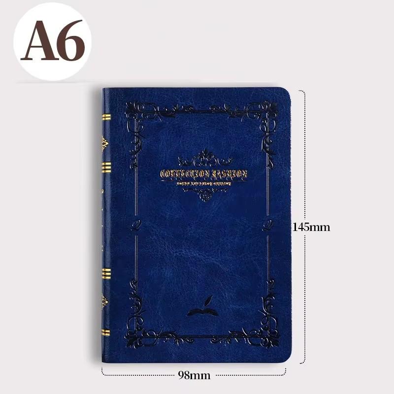 A6A7 Винтажный блокнот с золотым принтом, симпатичный, компактный, портативный, карманный, в твердом корпусе, из искусственной кожи, блокнот, школьные принадлежности, офисный дневник