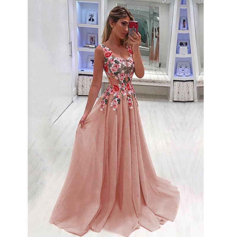 Floral Print Halter Chiffon Long Dress Women Dresses Sexy Casual Beach Dress