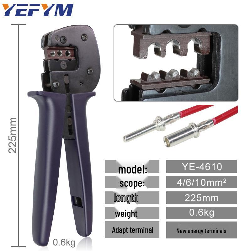 Aviation Plug Pin/New Energy Photovoltaic Terminal Crimping Pliers with High Precision Ratchet Jaws YEFYM.