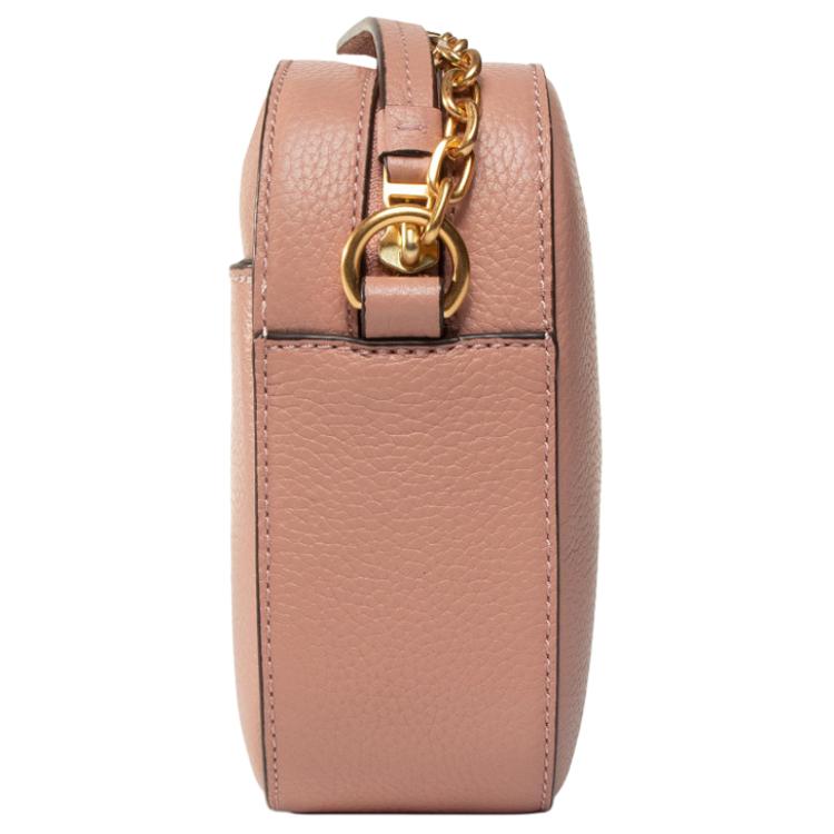 Tory Burch Mcgraw Double T Logo Tassel Leather Camera Bag Crossbody Shoulder Bag Women bags Pink 64447-689