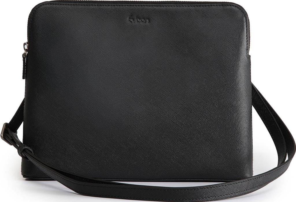Migaru Sacoche Leather Sacoche Genuine Leather Pouch Shoulder Bag Accessory Pouch [Evoon] Men's (Black)