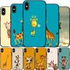 Жираф черный силиконовый чехол для телефона iPhone 12 XR XS Max 5 5S SE 2020 6 6S 7 8 PLUS X 11Pro Max11 чехол Shell
