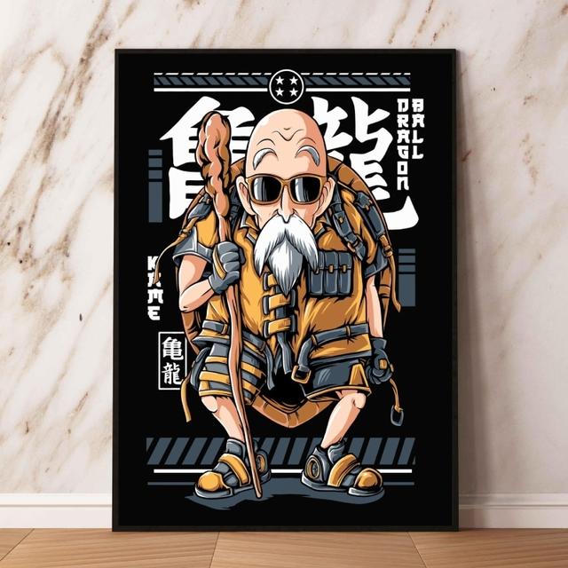 Японское аниме картина маслом Dragon Ball Goku висит подарок художественная наклейка на стену детская экшн-кукла плакат