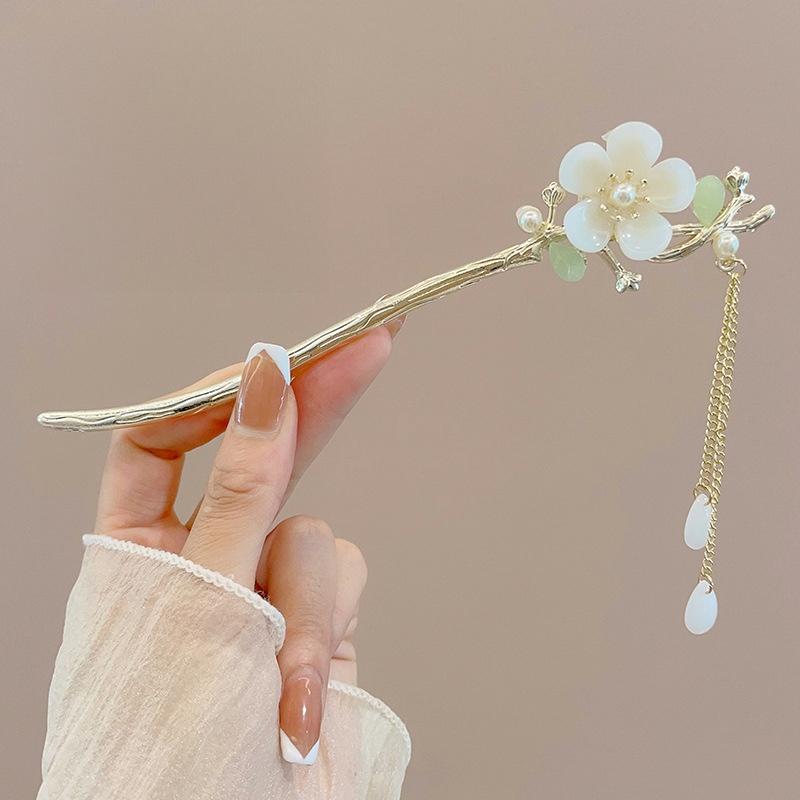 Элегантный китайский стиль заколка для волос кисточка палочка для волос традиционный цветочный дизайн прическа аксессуар женские ювелирные изделия шпилька игла для волос