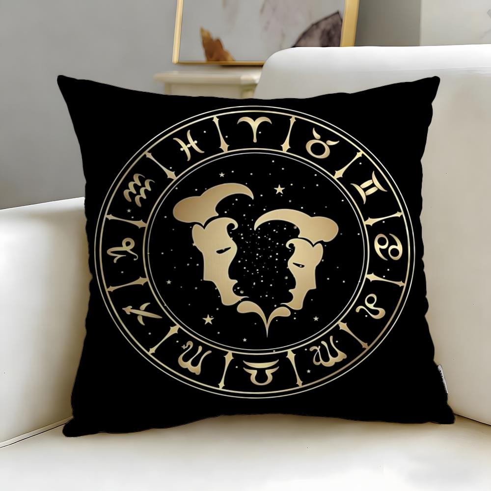 Классическая тема 'Двенадцать созвездий' Чехол на подушку Мягкий и легко стирающийся Наволочка – Универсальный для дивана, кровати, путешествий и офиса
