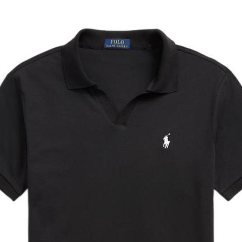 Polo Ralph Lauren SS23 Solid Casual с коротким рукавом Поло Мужские топы Черный MNPOKNI1N822254-001