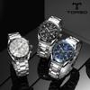 TORSO Мужские металлические часы Torso T503M Cassiopeia Multi Diamond Watch (кожаный ремешок в комплекте),Корейские популярные часы