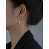 VENTFILLE 925 Stamp Asymmetrical Small Star Earrings for Women Personality Starlight Studs Earrings Korean Silver Color Jewelry