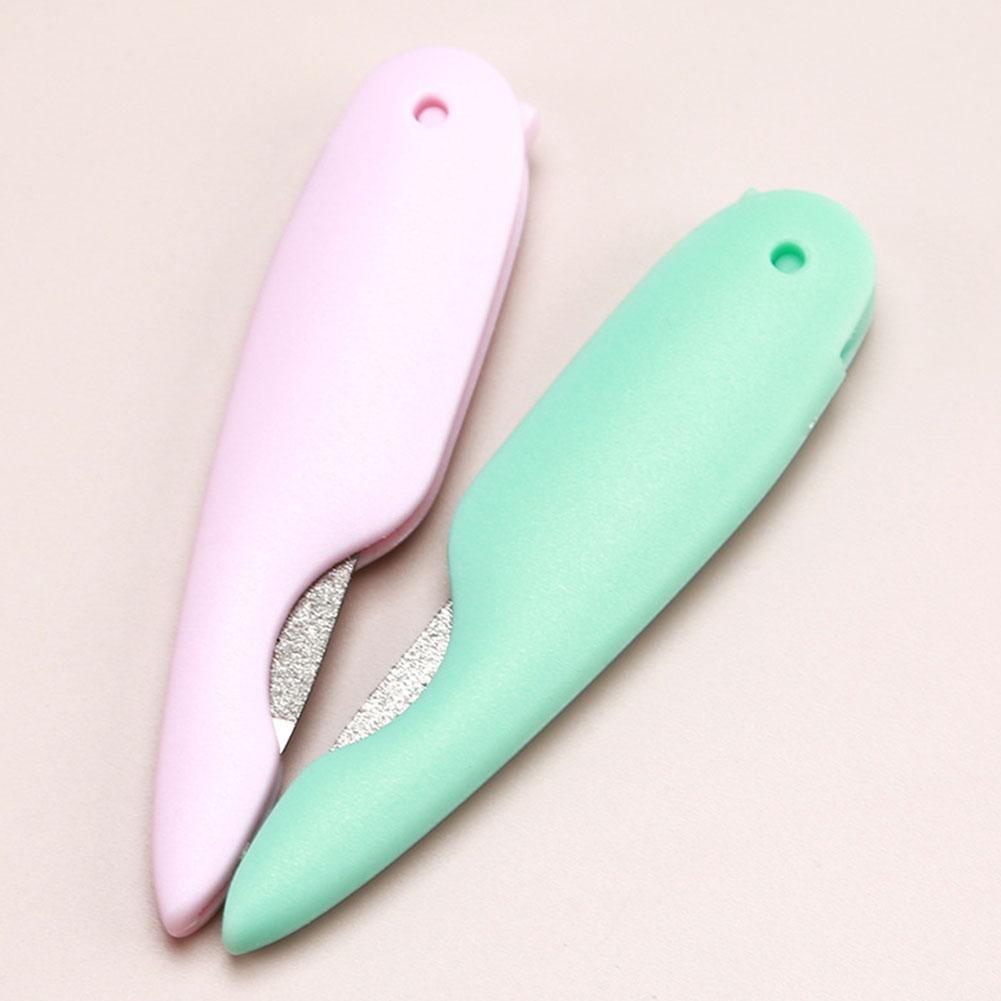 Мини-складная пилочка для ногтей в форме птицы, промытая и полированная, маникюрная, двухсторонняя, материал ABS, двойной пластиковый ноготь I7K5