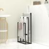 Freestanding Towel Rack, Steel Towel Rail Holder with 3 Bars, Black