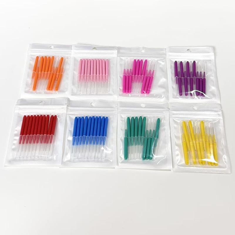 10 цветных межзубных щеток для чистки и ухода за ортодонтическими зубами