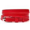 Узкий женский кожаный ремень GRANDE PELLE Leather Belt 21440 Красный
