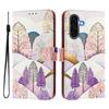 ENKAY Hat-Prince For Samsung Galaxy A36 5G Leather Case Pattern Printing Card Slot Stand Phone Cover