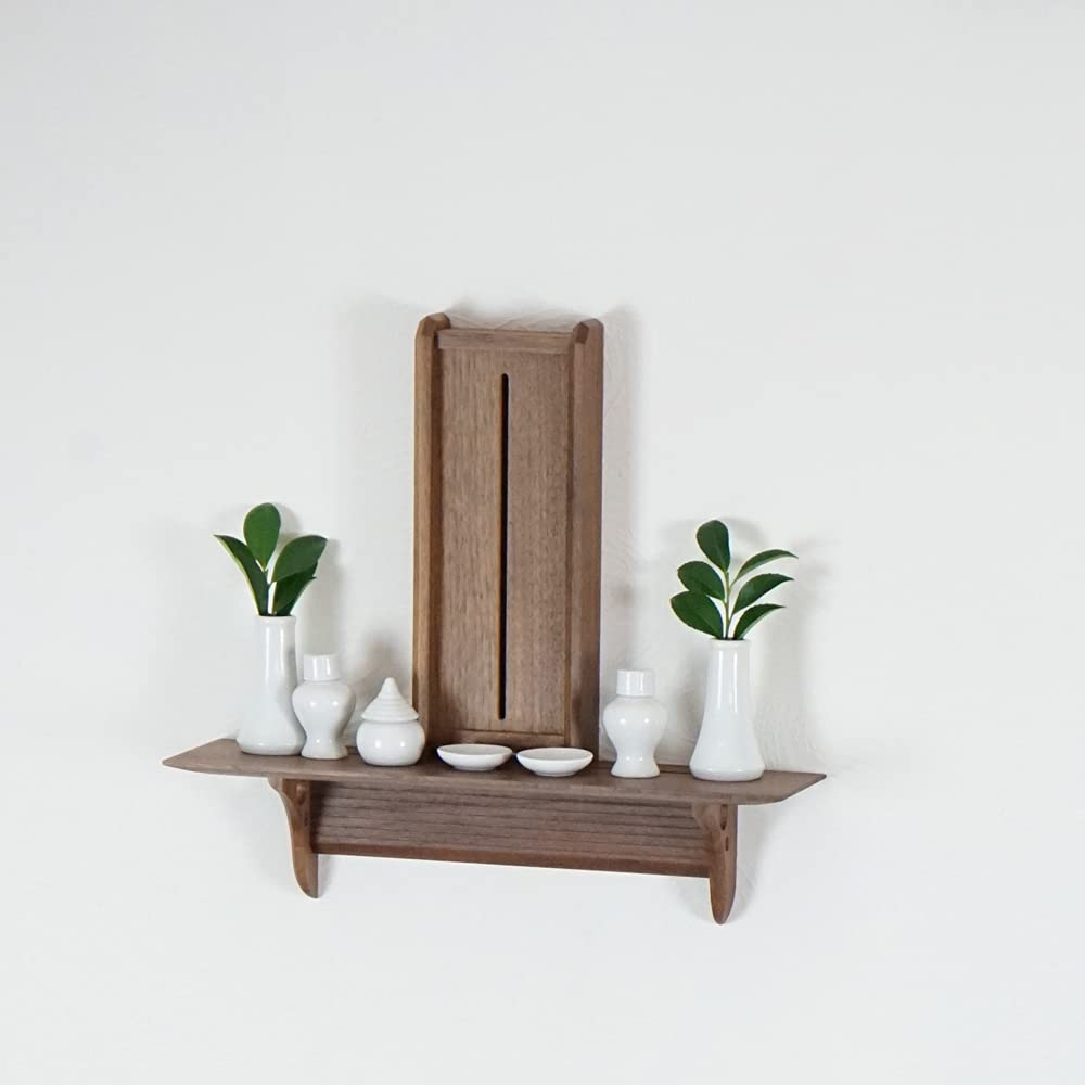 Modern Shinto Shrine Set Kurumi + Kagari + Shinto Utensil Set Walnut No.6