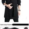 Korean Style Men's Slim Fit Wool Trench Coat - Autumn/Winter Mid-Length Cape Outerwear