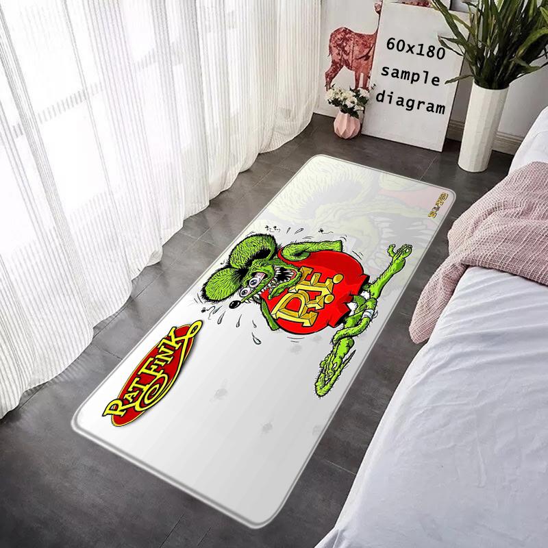 Entrance Doormat Rat Fink Bedside Balcony Rugs Living Room Carpet Foot Mats Bath Rug Floor Mat Ideal Gifts Non-slip House Decor