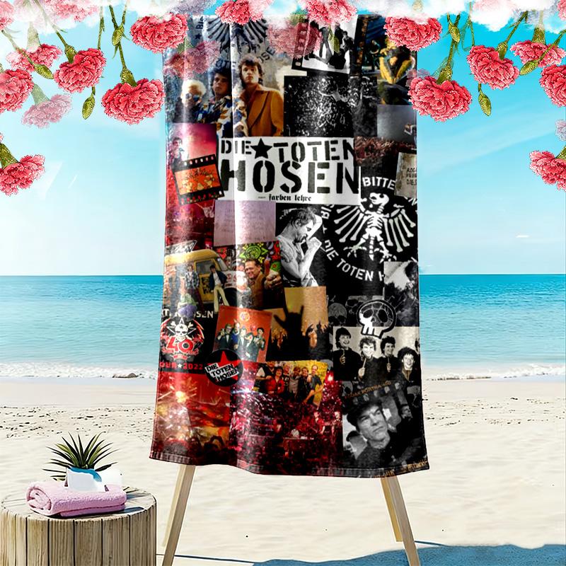 Пляжное полотенце с принтом Die Toten Hosen, большое, мягкое, быстросохнущее, для пляжа, кемпинга, плавания