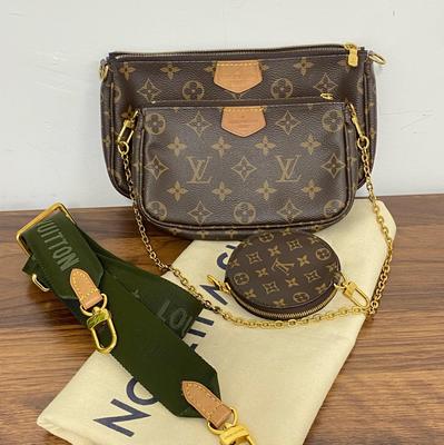[Б/У] Multi Pochette Accessoires Цепочка Monogram Пять-в-одном Комбинированная сумка Покрытый холст Кожа Сумка для маджонга Подмышечная Ручная - Очень Хорошее состояние #JGZKOS