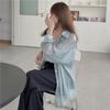 Douyin live broadcast pearlescent sunscreen shirt top women's 1116 summer thin see-through chiffon sunscreen shirt jacket