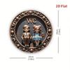 Ручная роспись по жести 20x20 см Народный декор Настенное панно