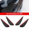 4 шт./комплект универсальный передний бампер губа украшение диффузор сплиттер плавники спойлер кузова Canards Valence Chin Car Tuning Canard