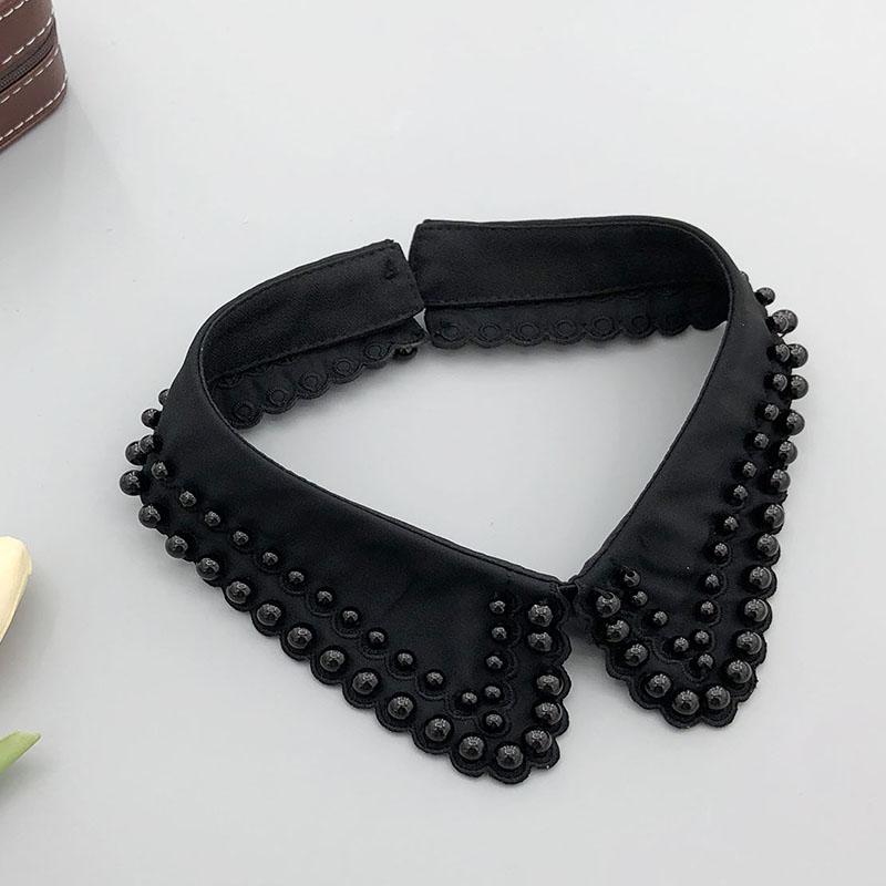 Beading Fake Collar Women Elegant Diamond Detachable Collars for Woman False Shawl Shoulder Wrap Lapel False Collars Woman Tie