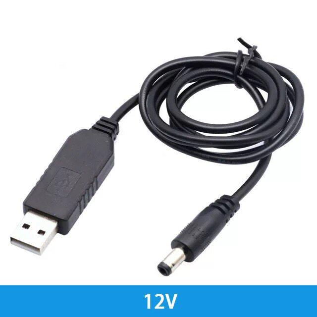 USB Boost Cable: Power Bank to 9V/12V Router/Modem Conversion Cord