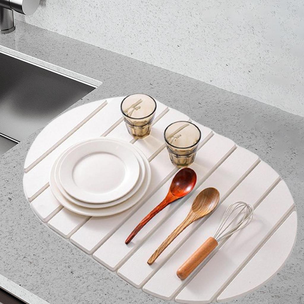 Коврик для сушки посуды Диатомитовый коврик A 60x39 см Кухонная стойка для кофейного бара