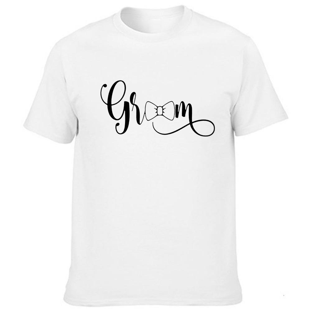 1 Pcs Groom And Bride Wedding Party Clothes Bachelorette Party Couple Matching T Shirt Graphic Tee