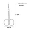 Stainless Steel Curved Nose Hair & Eyebrow Scissors for Men & Women