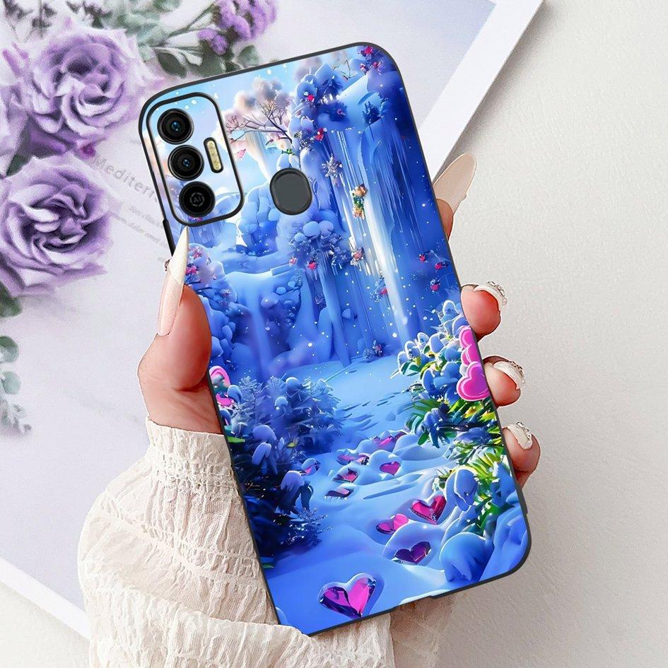 Для Tecno Spark 7 Чехол KF6 KF6j KF6i Обложка Милый Модный Кот Цветок Мягкий Силиконовый Защитник Для Tecno Spark 7P 7T Spark7 Pro Capa