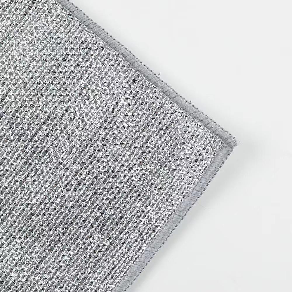 Двустороннее кухонное полотенце из серебряной проволоки: Альтернатива стальной вате для чистки антипригарных кухонных поверхностей.