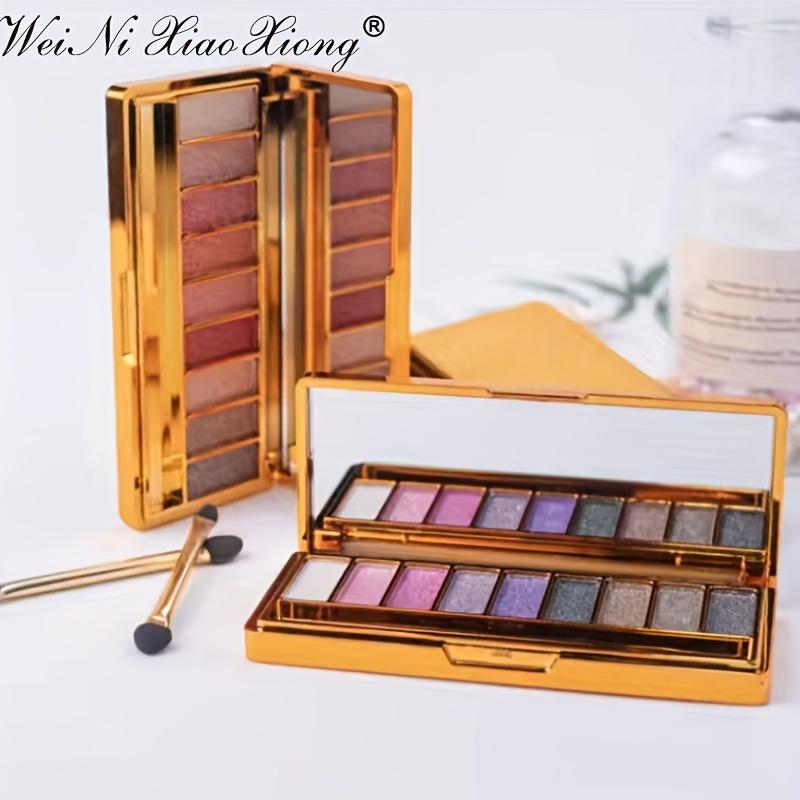 Golden Eyeshadow Palette Sparkling Shiny Glitter Eyeshadow Palette With Brush And Mirror, High Pigmented, Long-Lasting Makeup For A Gorgeous Look