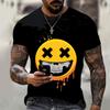 High Quality 3D Printed Expression Summer New Funny Hip-hop Top Casual Plus Size T-shirt