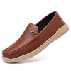 Модные Новые Дизайнерские Кожаные Лоферы на Мягкой Подошве для Мужчин Модная Повседневная Обувь для Мужчин на Мягкой Подошве Весна Осень Деловая Обувь для Платья Мужская