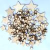 Laser-Cut Wooden Star Buttons for Children's Handmade Jewelry and Crafts