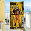 Naruto Character Personalized Text Beach Towel Quick-Dry Soft Microfiber Ideal for Travel Outdoor Swim Pool Yoga Surf Camping Hiking Gym Gift Holiday