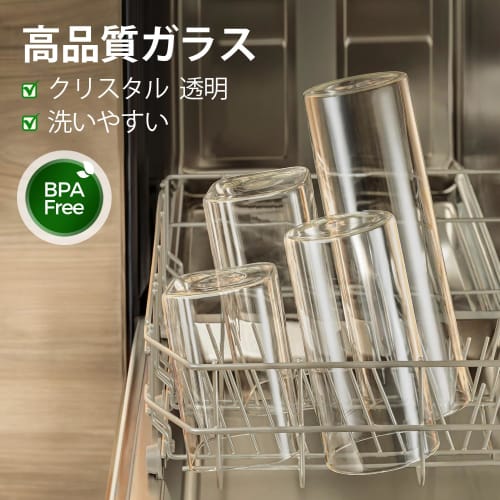 ComSaf Pasta Case, 2100ml Square Glass Canister, Airtight Pasta Storage Jar with Bamboo Lid, for Flour, Grains, and Coffee Beans, 1-Piece Set