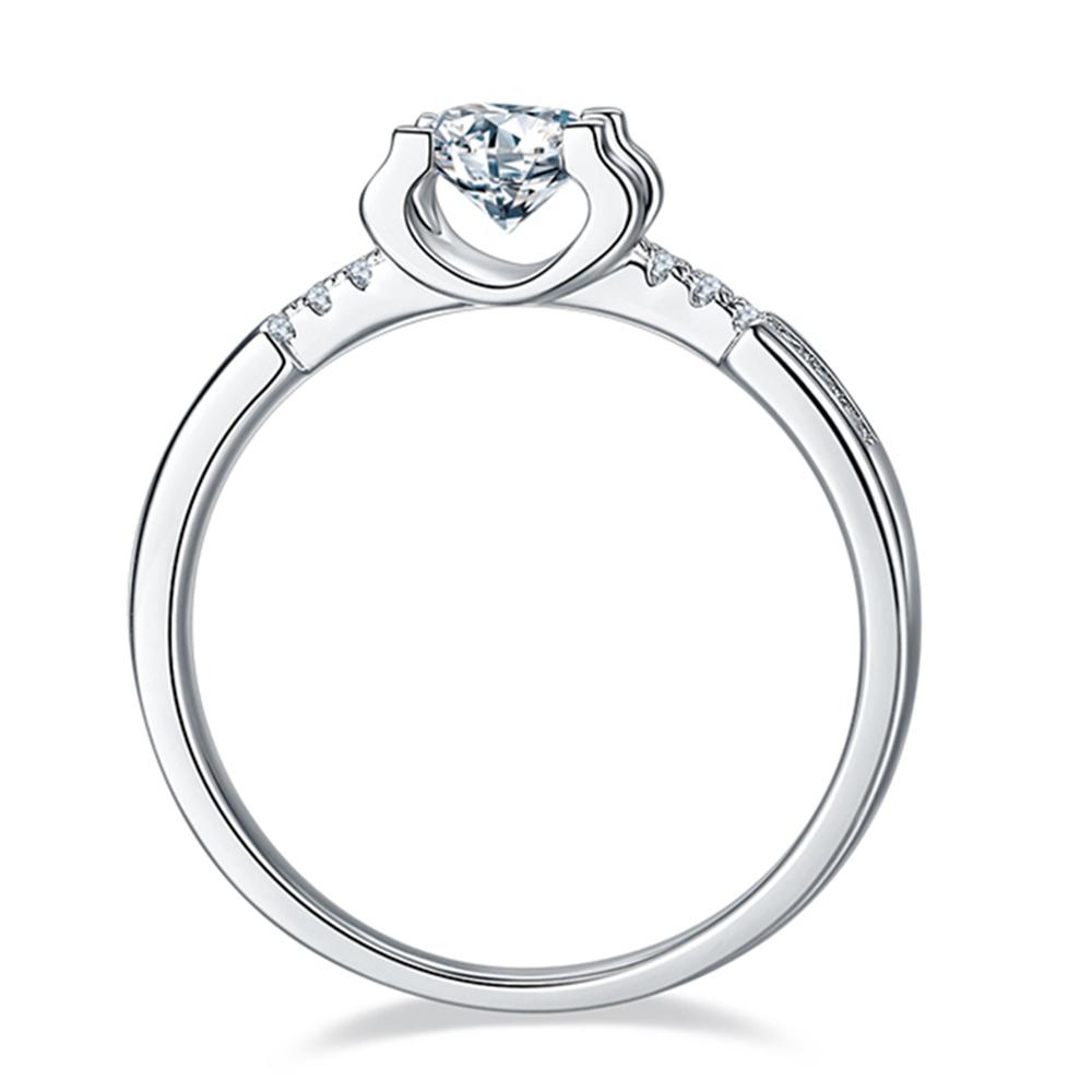 Кольцо из золота 18 карат с муассанитом, 6,5 мм, для женщин, подарок на свадьбу, помолвку, ювелирные изделия из стерлингового серебра 925 пробы